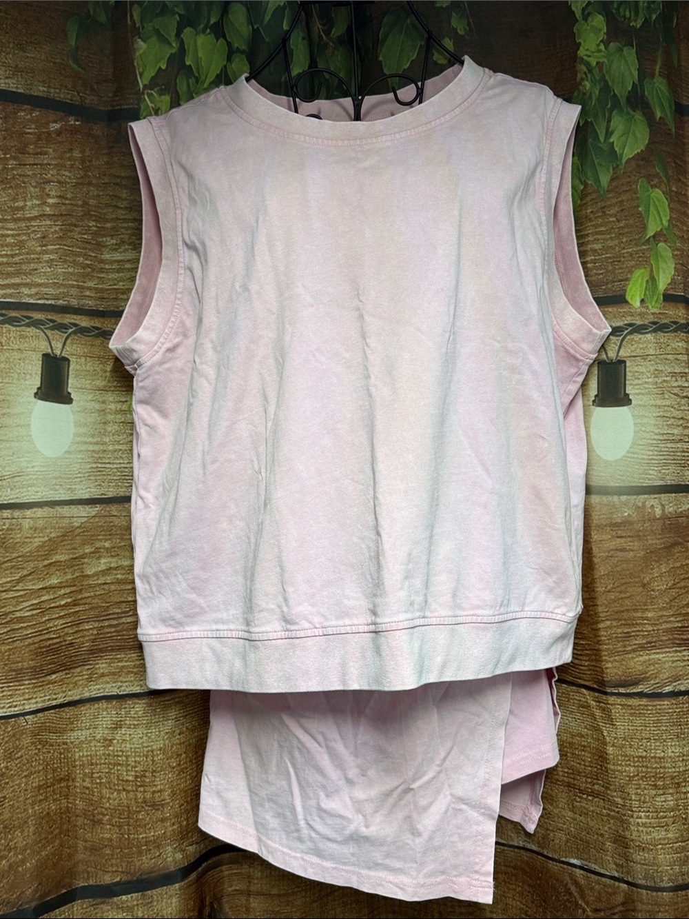 NWOT Women's Sleeveless Cotton Tank Top & Skort Set